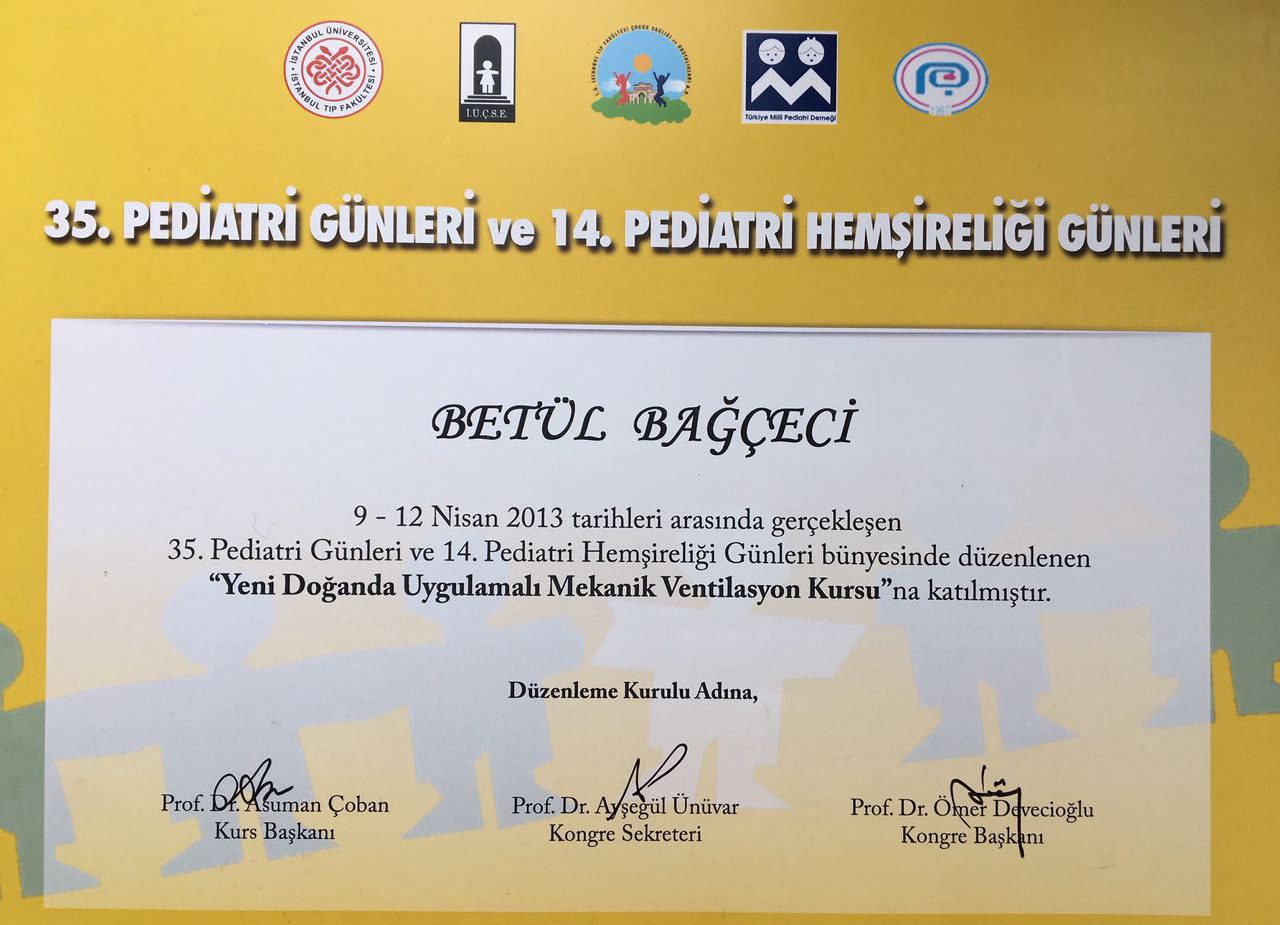 Yenidoğan Uygulamalı Mekanik Ventilasyon